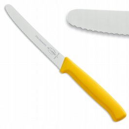 Nóż uniwersalny PRO-DYNAMIC, z ząbkowanym ostrzem, długość 11 cm, żółty, DICK 8501511-02